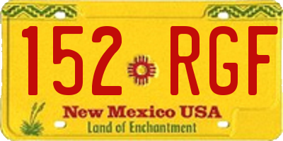 NM license plate 152RGF