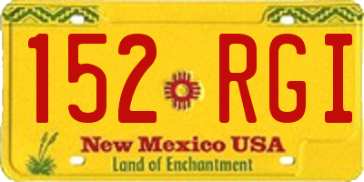 NM license plate 152RGI