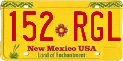NM license plate 152RGL