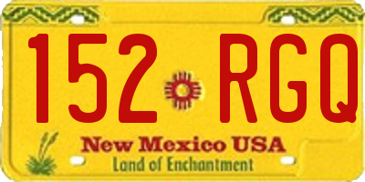 NM license plate 152RGQ