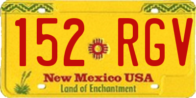 NM license plate 152RGV