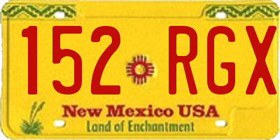 NM license plate 152RGX