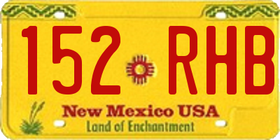 NM license plate 152RHB