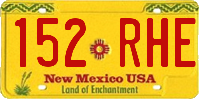 NM license plate 152RHE