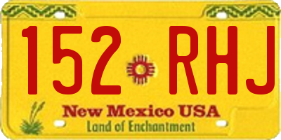 NM license plate 152RHJ