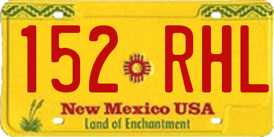 NM license plate 152RHL