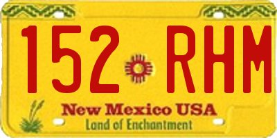 NM license plate 152RHM