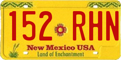 NM license plate 152RHN