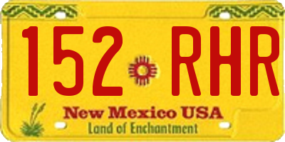 NM license plate 152RHR