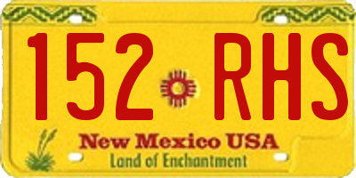 NM license plate 152RHS