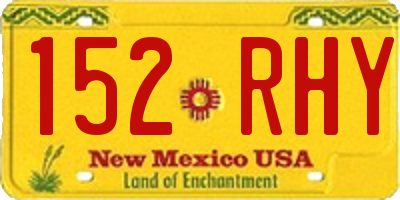 NM license plate 152RHY