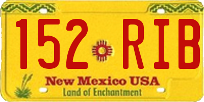 NM license plate 152RIB