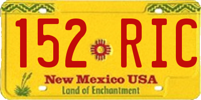 NM license plate 152RIC