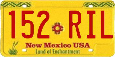 NM license plate 152RIL