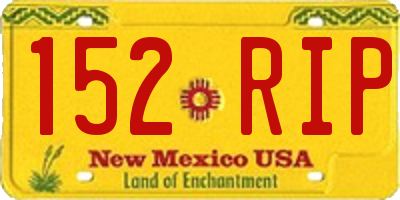 NM license plate 152RIP