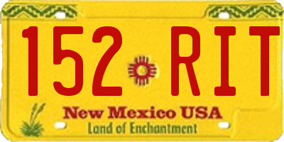 NM license plate 152RIT