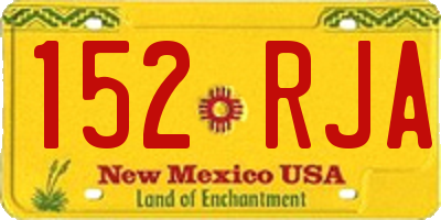 NM license plate 152RJA