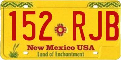 NM license plate 152RJB