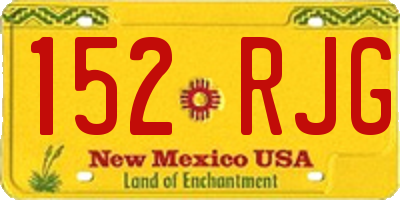 NM license plate 152RJG
