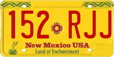 NM license plate 152RJJ
