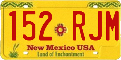 NM license plate 152RJM