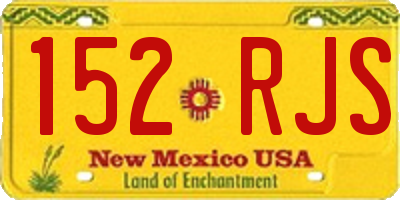 NM license plate 152RJS