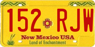 NM license plate 152RJW