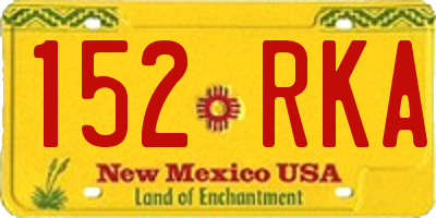 NM license plate 152RKA