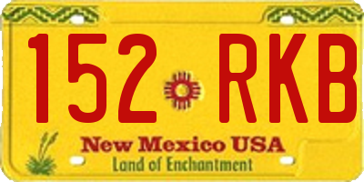NM license plate 152RKB