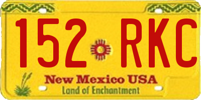 NM license plate 152RKC