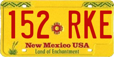 NM license plate 152RKE