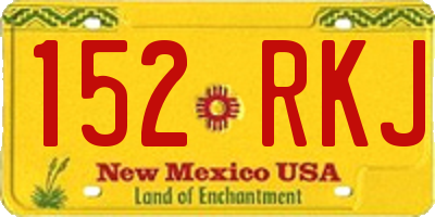 NM license plate 152RKJ