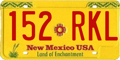 NM license plate 152RKL