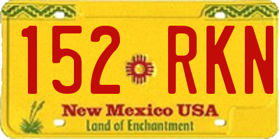 NM license plate 152RKN