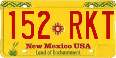 NM license plate 152RKT