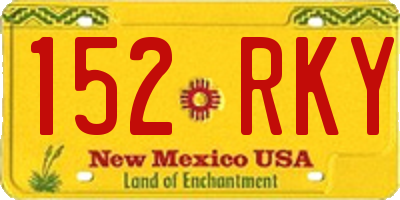NM license plate 152RKY