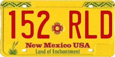 NM license plate 152RLD