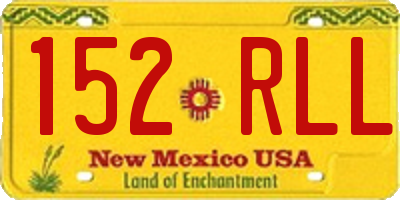 NM license plate 152RLL