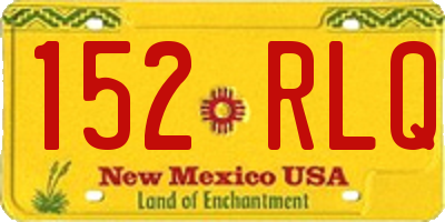 NM license plate 152RLQ