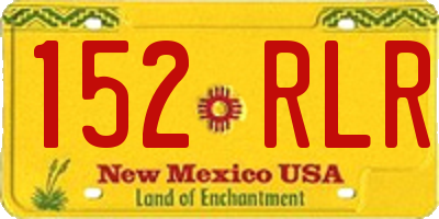 NM license plate 152RLR