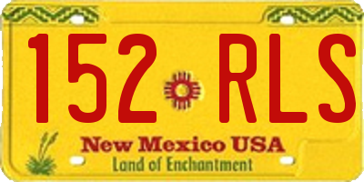 NM license plate 152RLS