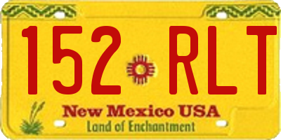NM license plate 152RLT