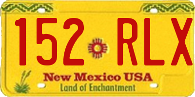NM license plate 152RLX