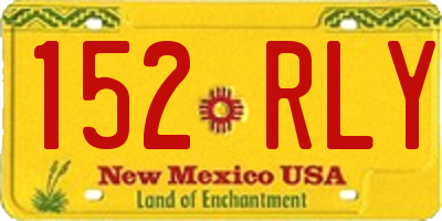 NM license plate 152RLY