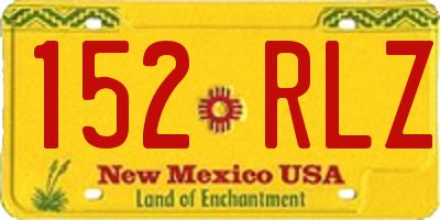 NM license plate 152RLZ