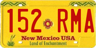 NM license plate 152RMA