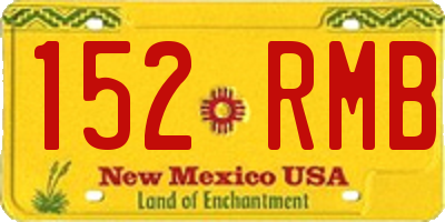 NM license plate 152RMB