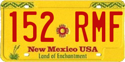 NM license plate 152RMF
