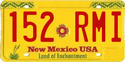 NM license plate 152RMI