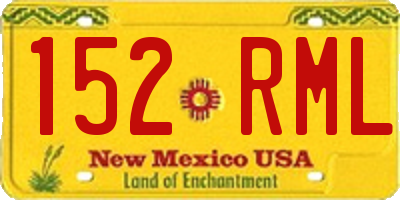 NM license plate 152RML